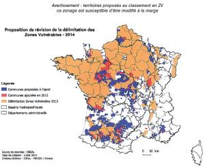 Délimitation des zones vulnérables 2012 et propositions dextension en 2014
